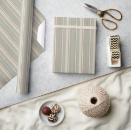 Sagegrön dammig blå taupegrå gårdsstripe  presentpapper
