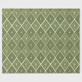 Sagegrön diamant modern skandinavisk presentpapper