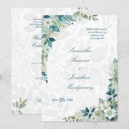 Sagegrön Elfenbensfärgad Eukalyptus-Hochzeit Inbjudningar