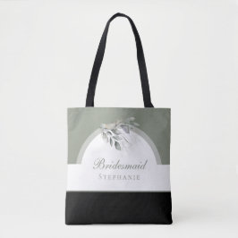 Sagegrön eucalyptus bröllopstaska tygkasse