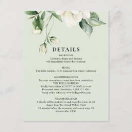 Sagegrön Eucalyptus & Rose Elfenbensvit QR-kod Brö Tilläggskort