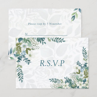 Sagegrön Eukalyptus Bröllops RSVP OSA Kort