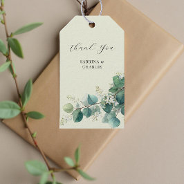 Sagegrön eukalyptus Elegant lövverk Presentetikett