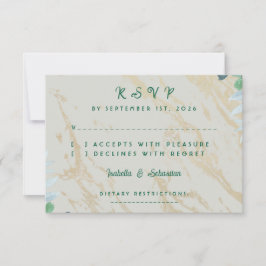 Sagegrön Eukalyptus Marmor RSVP-kort OSA Kort