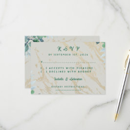Sagegrön Eukalyptus Marmor RSVP-kort OSA Kort