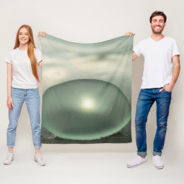 Sagegrön frostad strandglasstruktur dämpad kust fleecefilt