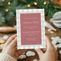 Sagegrön Gingham & Roströd Julfest