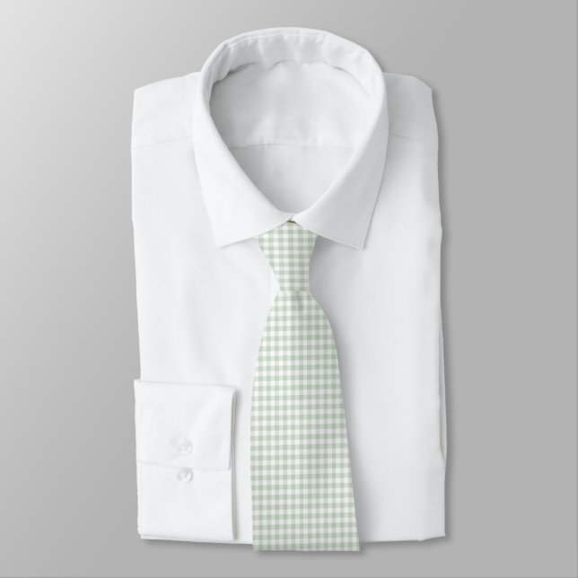 Sagegrön Gingham Slips (Bunden)