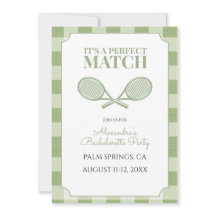 Sagegrön Gingham Tennis Systerbrudskväll