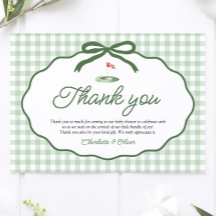 Sagegrön Golf Ny på klubben Tack-kort