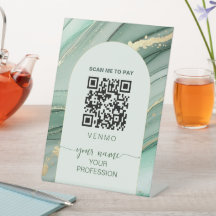 Sagegrön guld Venmo-betalnings QR-kod