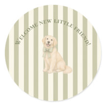 Sagegrön Guldhund Babyshower