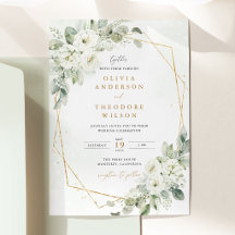 Sagegrön guldvit blomsterbröllop