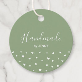 Sagegrön | Hearts Handmade, Craftpaketetikett Gåvor Etiketter