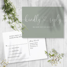 Sagegrön hjärtskrift Sångförfrågan RSVP