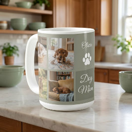 Sagegrön Hundmamma Tassavtryck 8 Bilder Anpassade Kaffemugg