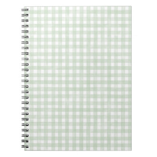 Sagegrön klassisk Gingham Anteckningsbok