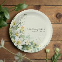 Sagegrön Liljedal Elegant Blommig Bröllop