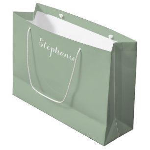 Sagegrön minimalist enkel namnbokstav boho