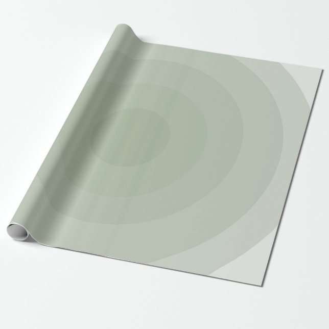 Sagegrön minimalistisk cirkelgradient   presentpapper (Utrullad)