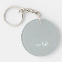 Sagegrön minimalistisk monogramnamnsskrift