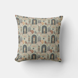 Sagegrön modern boho-valvbåge kastkudde kudde