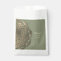 Sagegrön och guldbröllop med elegant lyx
