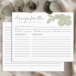 Sagegrön perfekt päron bröllopsfest receptkort