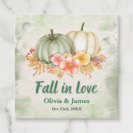 Sagegrön pumpa Fall in Love Bröllop Gåvor Etiketter
