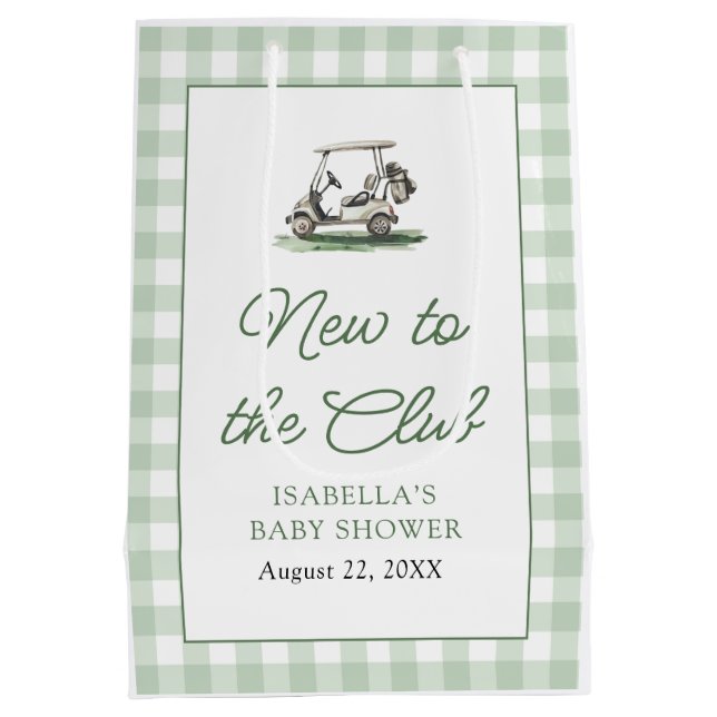 Sagegrön Ram Golf Ny på Klubben Baby Shower (Baksidan)