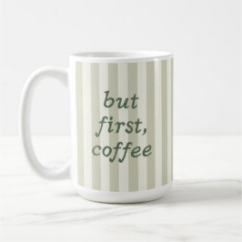 Sagegrön rand trendig mysig minimalistisk tekopp kaffemugg
