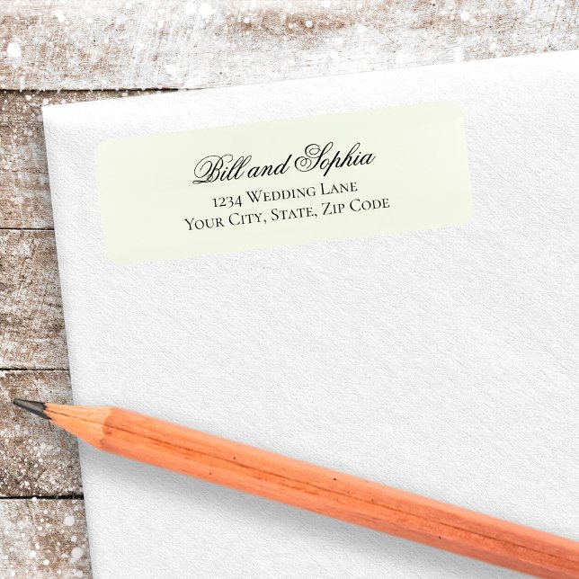 Sagegrön returadressetikett med script-typografi returadress etikett (Custom address label sheet with minimalist script and clean layout.)