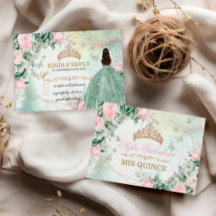 Sagegrön rosa glitterklänning Quinceanera 15 år