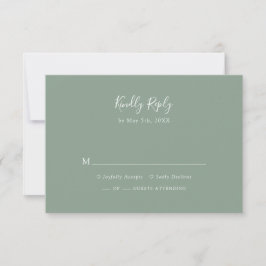Sagegrön RSVP-kort OSA Kort