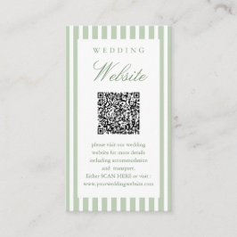 Sagegrön skanna mig QR-kod bröllopswebbplats  Tilläggskort