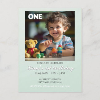 Sagegrön tack-födelsedag postkort vykort