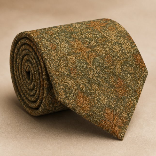Sagegrön Terrakotta Barock Floral Slips (Skapare uppladdad)