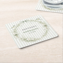 Sagegrön Toile De Juoy Nesting Party Underlägg Papper Kvadrat
