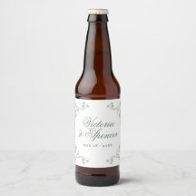 Sagegrön Vintage Blommig Bröllop
