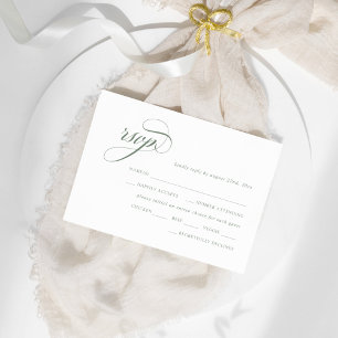 Sagegrön Vintage Crest RSVP Tilläggskort