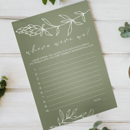 Sagegröna blommor spel var var vi flygblad