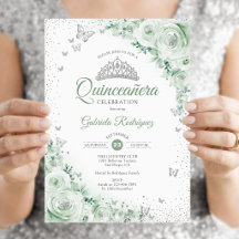 Sagegröna blomstermålade vattenfärgrosor Quinceane