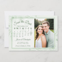 Sagegröna Boho-Peonkalender & Foto Bröllop