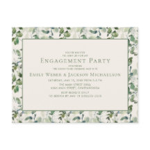 Sagegröna Eukalyptusblad Krämfärgad Förlovning