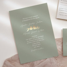 Sagegröna Guld Lovepar Wedding