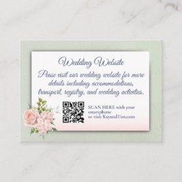 Sagegröna och persikorosa rosor tilläggskort