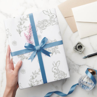 Sagegröna Toile-kanin kaniner Presentpapper