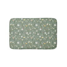 Sagegröna vita gula vildblommor Boho trendigt