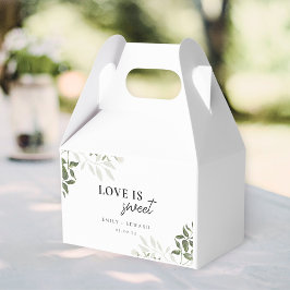 Sagegrönska & Vit Blommig Kärlek är Söt Bröllop Presentaskar