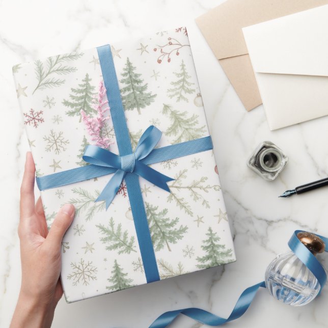Sagegrönt julpapper (Gifting)